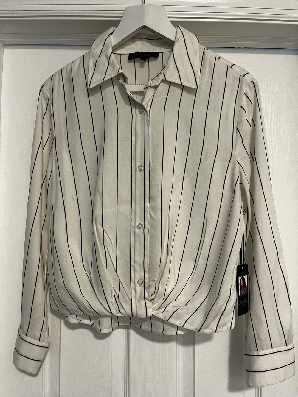 Button-Down Stripe Blouse